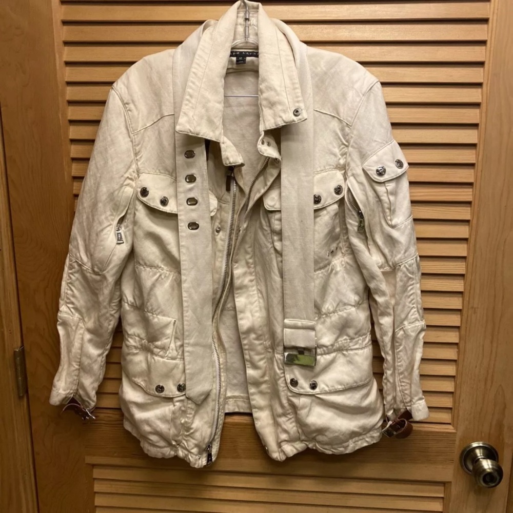 Ralph Lauren Womens Canvas Linen Jacket Size 12
